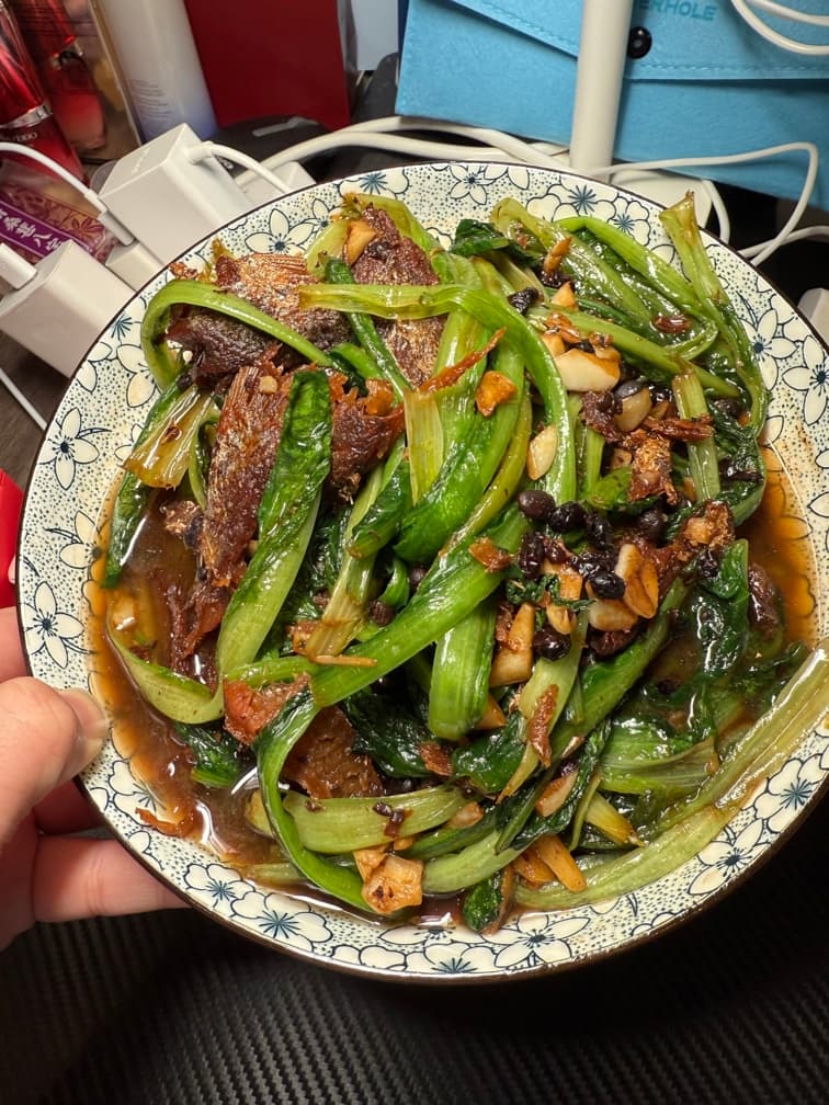 豆豉鲮鱼油麦菜